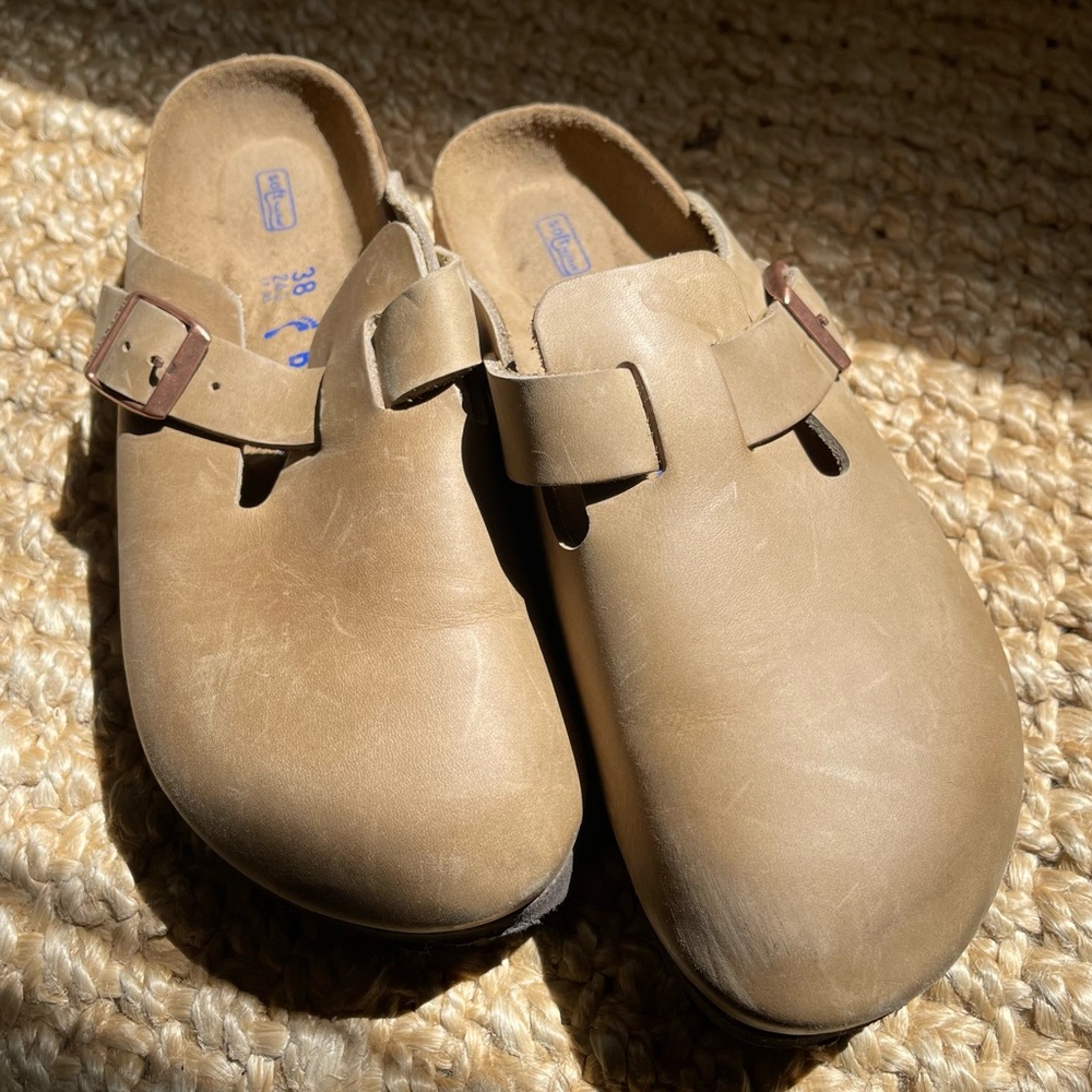 Birkenstock Boston Leather Clogs Mules